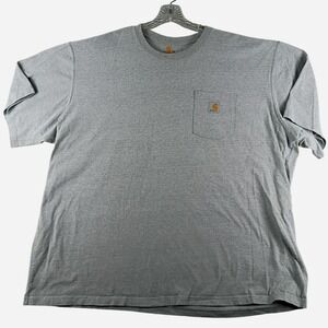 Carhartt Pocket T-Shirt Mens 4XL Gray Excellent‎ Original Fit Heavyweight Cotton